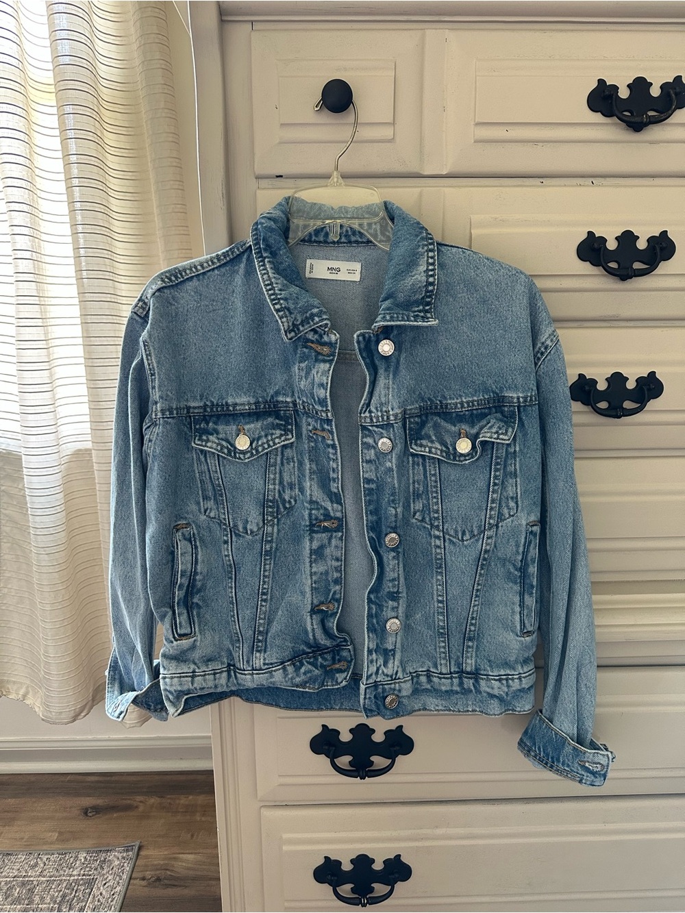 Mango Light Blue Denim Trucker Jacket